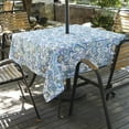 thumbnail image 1 of Spring/Summer Wrinkle-Free Waterproof Outdoor Tablecloth with Umbrella Hole and Zipper, 60-Inch-by-84 Rectangle, 1 of 6