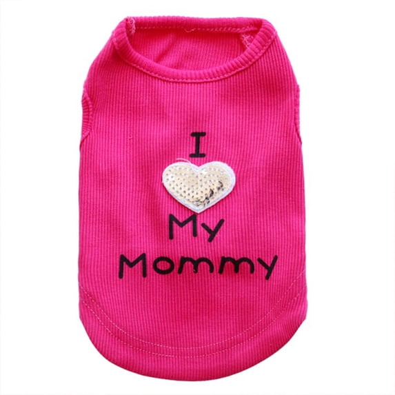 Spring, Summer and Autumn Pet Clothes Threaded Mummy Pet Vest
