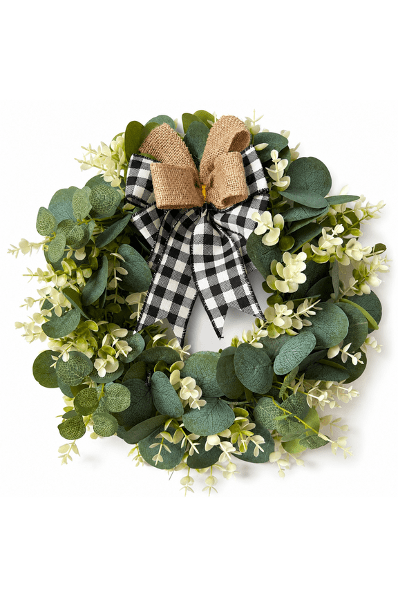 Summper Wreath Spring Wreath for Front Door Docoration Floral Wreath Farmhouse Wreath for Wall Home Outdoor Porch Decor  Design3