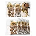 thumbnail image 1 of Spring Sunflower Glass Bottle Placemats Set of 6 Brown Bow Leopard Place Mats Indoor Wipeable Table Mats Washable Cloth Dining Table Placemats for Kitchen Holiday Party Home Decor 13x19 Inch, 1 of 9