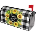 thumbnail image 1 of Spring Sunflower Wreath Mailbox Covers Magnetic 21x18 Inch with Home Sweeet Home Buffalo Plaid Decor Mailbox Decals Mailbox Wrap Post Letter Box Cover for Garden Yard Letter Box Decoration, 1 of 6