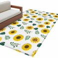 thumbnail image 1 of Spring Sunflowers Area Rugs Collection 3'x5', Green Leaves Yellow Floral Rustic Botanical Non Slip Indoor Rectangle Throw Runner Rug Floor Mat Carpet for Living Room Dining Table Bedroom Nursery, 1 of 9