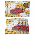 thumbnail image 1 of Spring Sunflowers Placemats Set of 12, Car Bee Farmhouse Pastoral Rustic Placemats for Dining Table, Place Mats for Kitchen Tabletop, Waterproof Wipeable Dining Table Mats Set, 1 of 9