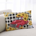 thumbnail image 1 of Spring Sunflowers Queen Size Pillow Cover, Pillowcase Protectors with Zipper, Breathable Decorative Throw Pillow Case Cover, Car Farm Plaid Country Retro Art Pillow Shams for Couch Sofa 20x30Inch, 1 of 8