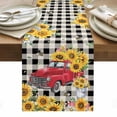 thumbnail image 1 of Spring Sunflowers Table Runner - 70 Inch Long, Kitchen Dining Table Runner Dresser Scarves, Car Farm Plaid Country Retro Art Farmhouse Decor for Coffee Tables Wedding Party Banquet, 1 of 8