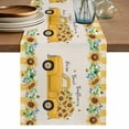 thumbnail image 1 of Spring Sunflowers Table Runner 90 Inches, Summer Botanical Yellow Truck Plaid Bed Runner Dresser Scarves Tabletop for Indoor Outdoor Parties/Ceremony/Banquet, 13" x 90", 1 of 9