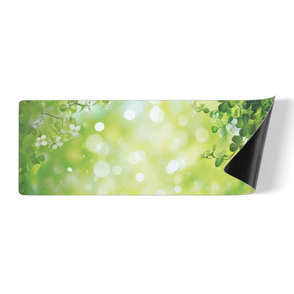 Spring Sunshine Grass Rubber Rectangular Kitchen Mat