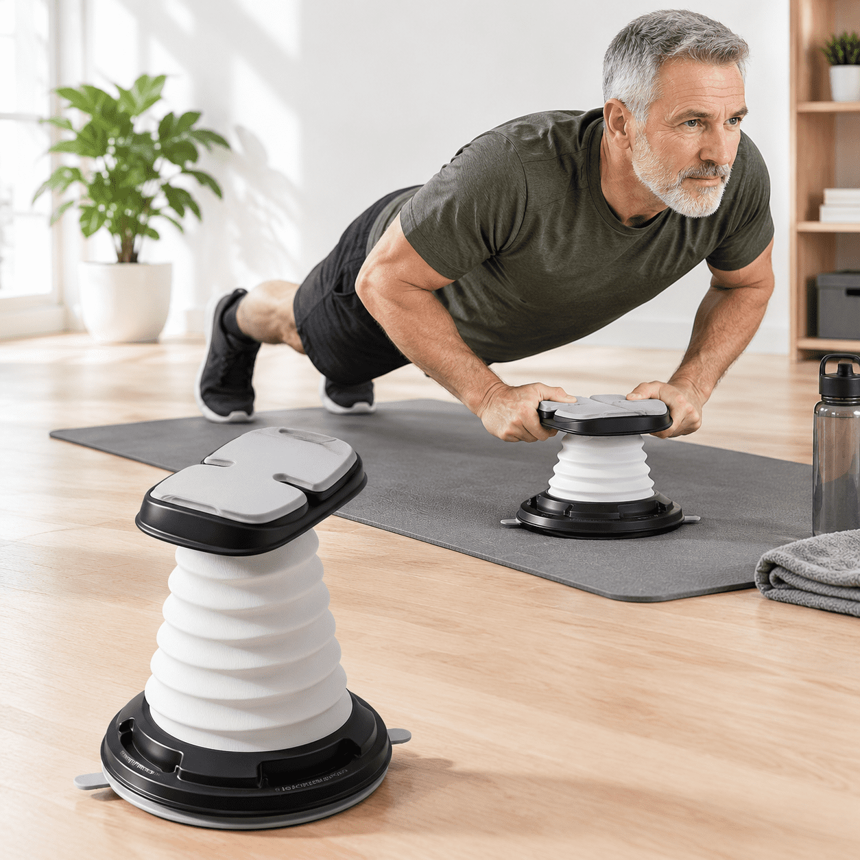 Spring-Supported Push-Up Assist Trainer for Beginners, Stable Home ...