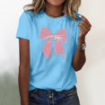thumbnail image 1 of Spring T Shirts for Women Casual Short Sleeve Graphic Print Soft Basic With Round Neck Tops Cute Trendy Y2k Fashion Tees, 1 of 4