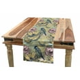 thumbnail image 1 of Spring Table Runner, Flourishing Nature Theme Hand Drawn Small Bird Butterfly and Blooming Flower Pattern, Dining Room Kitchen Rectangular Runner, 3 Sizes, by Ambesonne, 1 of 2