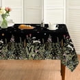 thumbnail image 1 of Spring Tablecloth 60×140 Inch Rectangular, Black Wild Flower Daisy Washable Seasonal Table Cover for Party Picnic Dinner Decor, 1 of 6