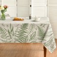 thumbnail image 1 of Spring Tablecloth 60×60 Inch Square, Plants Wild Fern Beige Washable Table Cover for Party Picnic Dinner Decor, 1 of 6