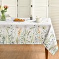 thumbnail image 1 of Spring Tablecloth 60×60 Inch, Wildflowers Butterfly Washable Table Cover for Party Picnic Dinner Decor, 1 of 6