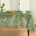 thumbnail image 1 of Spring Tablecloth 60×84 Inch Rectangular, Green Plants Wild Fern Washable Table Cover for Party Picnic Dinner Decor, 1 of 6