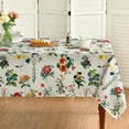 thumbnail image 1 of Spring Tablecloth 60×84 Inch Rectangular, Watercolor Floral Flowers Washable Table Cover for Party Picnic Dinner Decor, 1 of 6