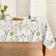 thumbnail image 1 of Spring Tablecloth 60×84 Inch Rectangular, Wildflowers Floral Herbs Elegant Washable Table Cover for Party Picnic Dinner Decor, 1 of 5