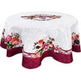 thumbnail image 1 of Spring Tablecloth Round 60 inch Diameter Antique Floral Fruit Decor, Baroque Vintage Pattern Table Cloth for Kitchen Table Outdoor, Burgundy Oblong/Rectangle, 1 of 2