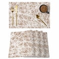 thumbnail image 1 of Spring Tan Cobweb Placemats Set of 8 Abstract Minimalist Farmhouse Lines Place Mats Indoor Wipeable Table Mats Washable Cloth Dining Table Placemats for Kitchen Holiday Party Home Decor 13x19 Inch, 1 of 9