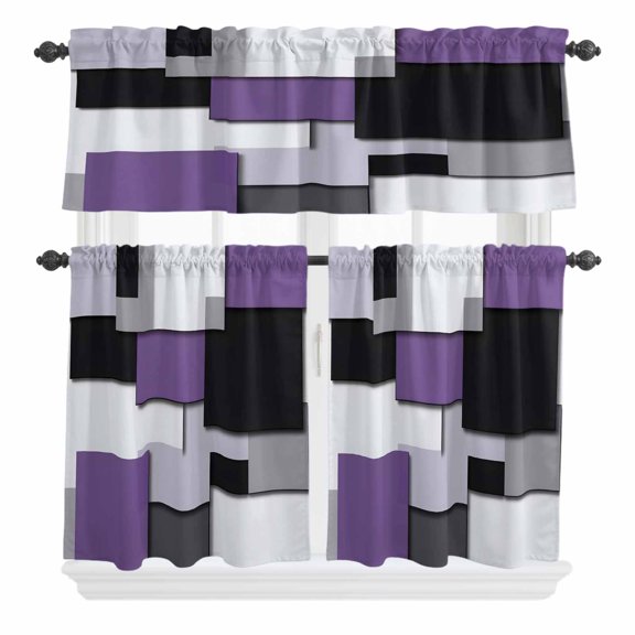 Spring Teal Curtain Valances Set Flowers X-ray Image of Tulips Floral Kitchen Curtains 24 inch Length Rod Pocket Valance and Tiers 3 Piece Set Small Bedroom Bathroom Laundry Decor
