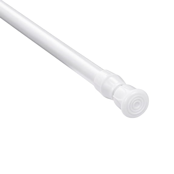Spring Tension Curtain Rod Adjustable 50-90cm No-Drill Small Window Rod for 57-80cm, White, 1 Pack