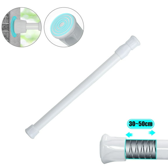 Spring Tension Curtain Rod, EEEkit 19.69"/27.6" Spring Tension Rods Adjustable Length for Kitchen, Bathroom, Cupboard, Wardrobe, Window, Bookshelf DIY Projects