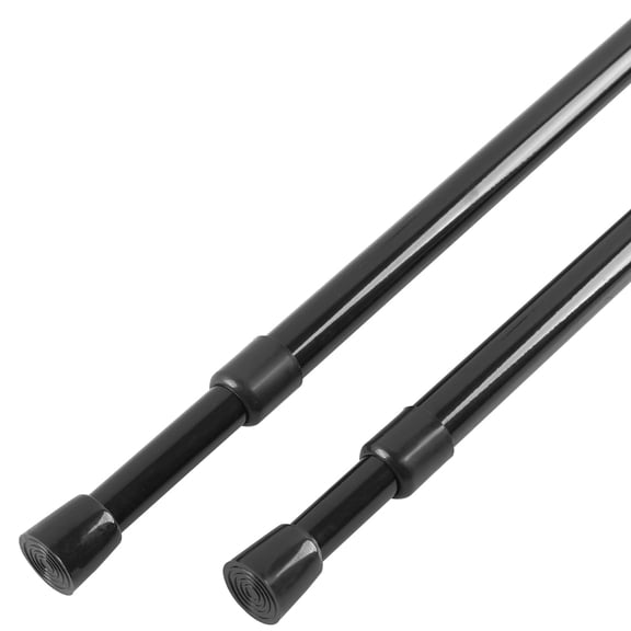 Spring Tension Curtain Rod , Expandable Spring Loaded, No Drilling, No-Slip End Caps