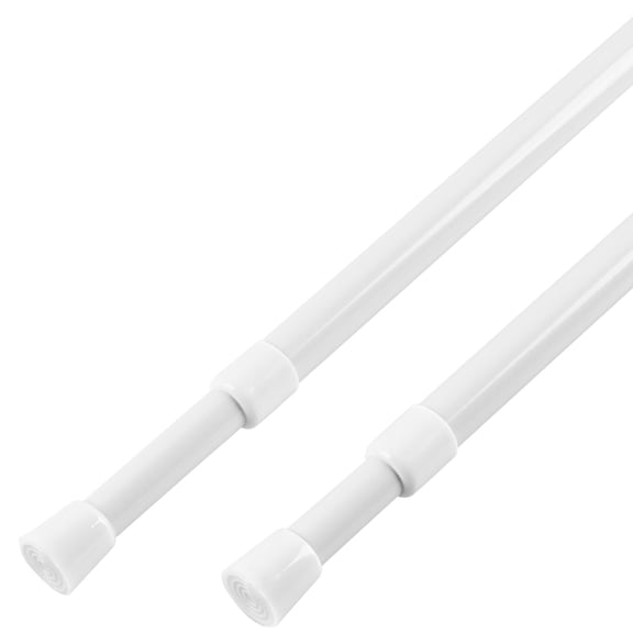 Spring Tension Curtain Rod , Expandable Spring Loaded, No Drilling, No-Slip End Caps