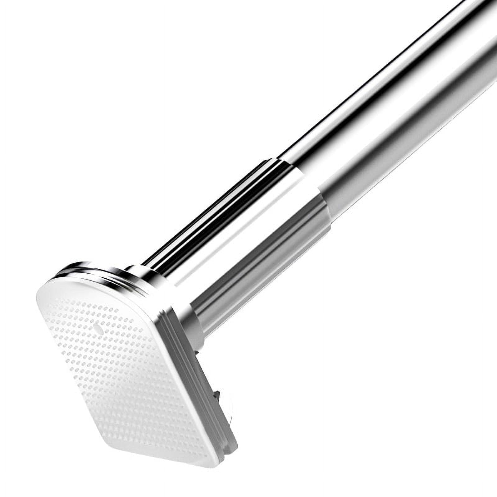 Spring Tension Curtain Rod for Room Divider 43 to 122 inches,Adjustable Shower Curtain Rods,No Drilling,Silver