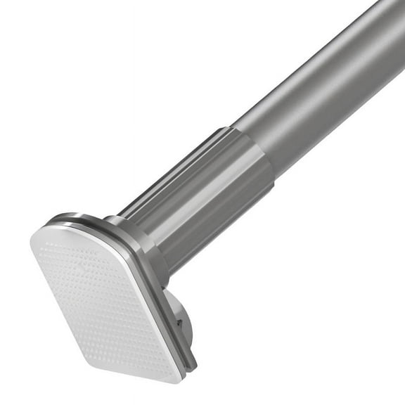 Spring Tension Curtain Rod for Room Divider 43 to 142 inches,Adjustable Shower Curtain Rods,No Drilling,Gray