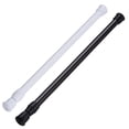 thumbnail image 1 of Spring Tension Curtain Rods Short Tension Rod (White + Black, 15.7" to 28" 2Pcs), 1 of 7