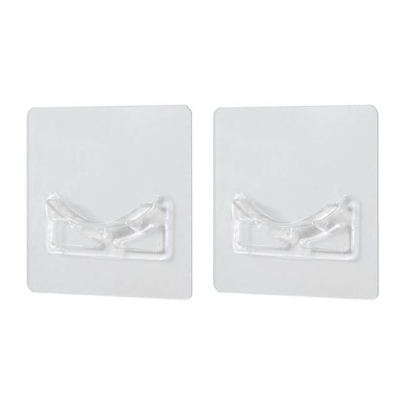 Spring Tension Rod Holder with No Drilling Adhesive Bracket, Transparent Shower Curtain Rod Holder for Tension Rods, Small Adhesive Curtain Rod Bracket for Bathroom,A