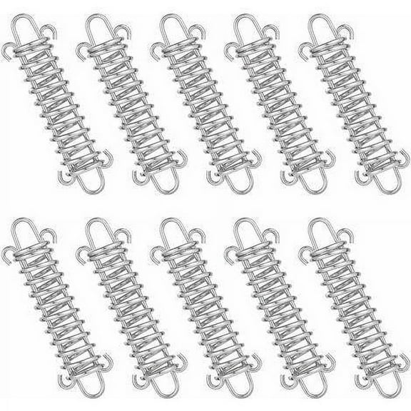 Spring Tensioner, 10 Pcs Spring Rope Buckle, Tent Spring Buckles, Absorber Spring, Tension Spring for Shade Sail, Tarpaulin, Tent, Metal Grille