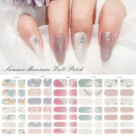 Spring Three-dimensional Relief Nail Stickers 3D Baking-free Waterproof Wholesale