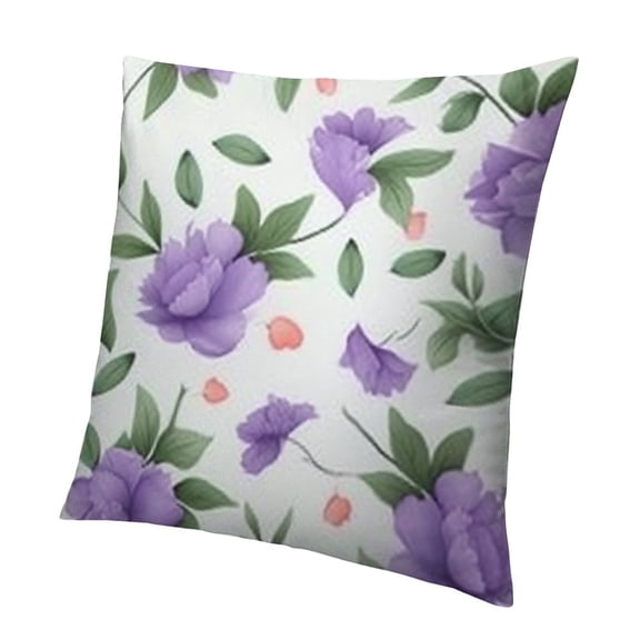 Spring Throw Pillow Covers Pillow Cases Green Purple Decorative Cushion Covers for Sofa Couch