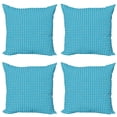 thumbnail image 1 of Ambesonne Spring Throw Pillow Cover 4 Pack, Blooming Daisies on Blue, 18", Azure Blue Yellow, 1 of 2