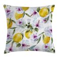 thumbnail image 1 of Spring Throw Pillow Cushion Cover, Flowers Lemons Essence Refreshing Agriculture Harvest Aroma Organic Watercolor Art, Decorative Square Accent Pillow Case, 18 X 18 Inches, Multicolor, by Ambesonne, 1 of 2