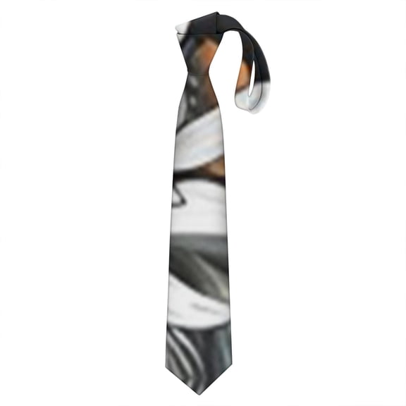 Spring Tie & Floral Tie Design: Aesthetic Watercolor Tie, Romantic Gift Idea for Him