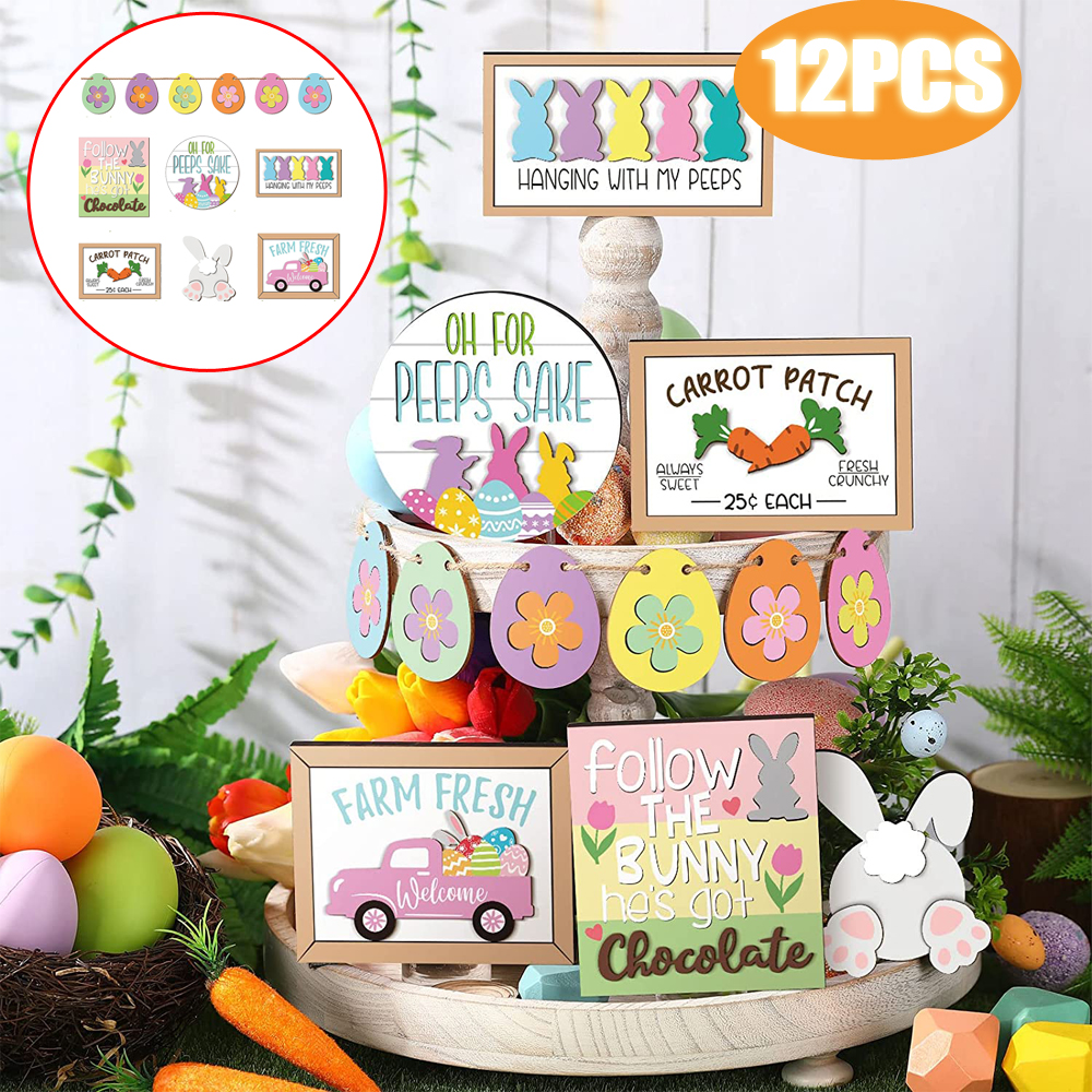 Spring Mini Decorations Spring Tiered Tray Decorations Easter Tiered Tray Decorations Fresh ...