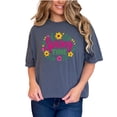 thumbnail image 1 of Spring Time Floral Graphic Tee, Cute Spring Shirt, Colorful Flowers T-shirt, Fun Casual Wear, Cheerful Nature Top, Summer Outfit, Denim Comfort Colors T-Shirt, Small, 1 of 1