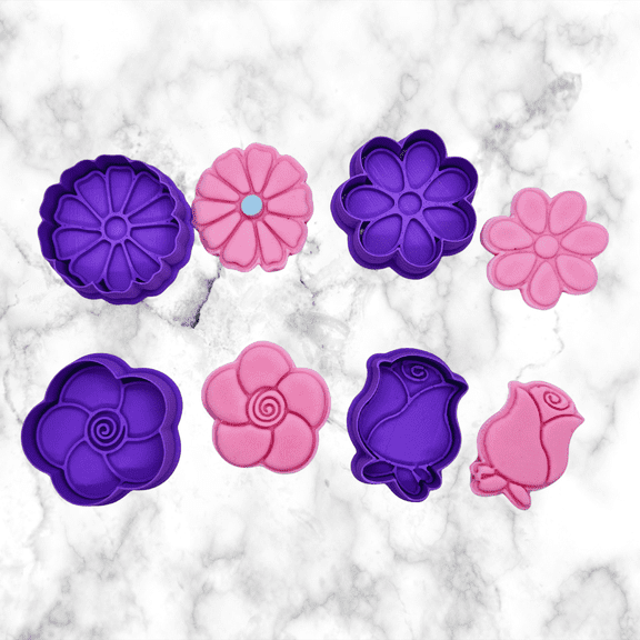 Spring Time Flowers 2 Inch Cutter and Stamps
