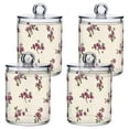 thumbnail image 1 of Spring Tiny Flowers Beige Background Translucent Plastic Cans Storage Canisters with Lid Set of 4, 1 of 7