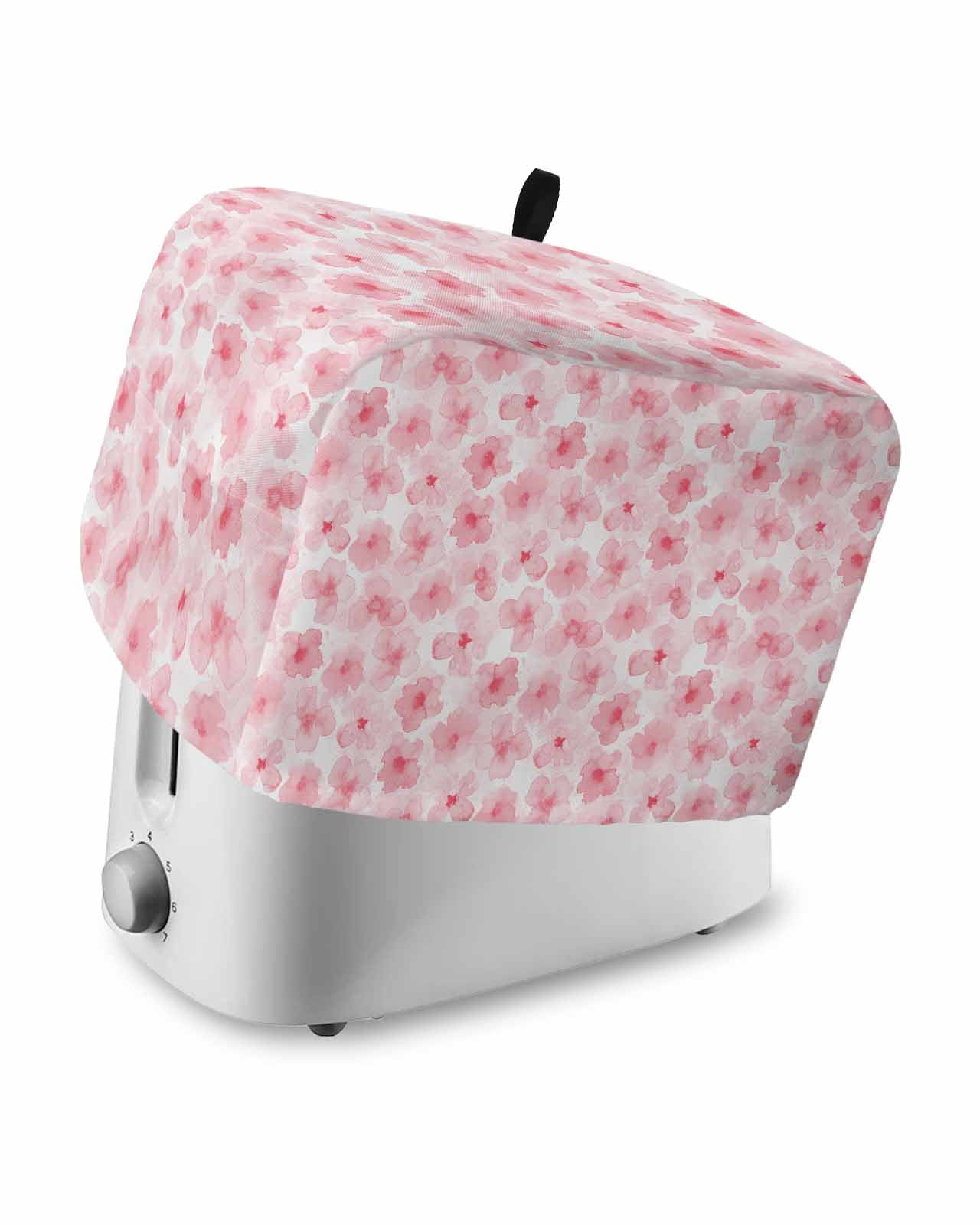 Spring Toaster Cover 4 Slice, Floral Pink Flowers Waterclor Style Bread ...