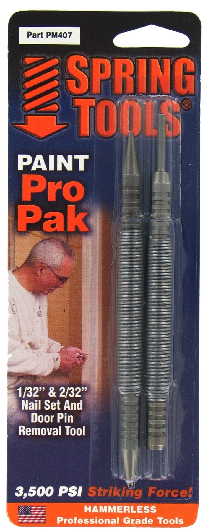 Spring Tools PM407 Paint Pro Pak Nail Set & Door Pin Remover