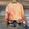 thumbnail image 1 of Spring Tops for Women Homenesgenics Clothes under $5.00 Fashion Women's Casual Long Sleeve Round Neck Ladies Sweatshirt Tops Blouse(Multi-color,XL), 1 of 4