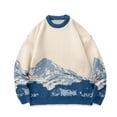 thumbnail image 1 of Spring Tops for Women Mens Graphic T Shirts under $ 10.00 Winter for Men Round Neck Long Sleeve Tie-dyeing Graphic Sweater Pullover Knit Top Blue XL, 1 of 8