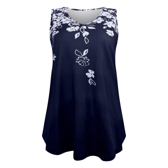 Spring Tops for Women Nylon 3x Long Tops for Women Exercise Top Women plus Size Undershirt Lace up Top Women 2026 Summer Women's Loose V Neck Gradient Sleeveless Printed Top Tank Top