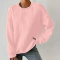 thumbnail image 1 of Spring Tops for Women Viikei Womens Hoodies,Tops for Women Clearance Sale,Womens Oversized Round Neck Fall Winter Quilted Long Sleeve Drawstring Pocketed Sweatshirts Pullover Tops Watermelon Red S, 1 of 9