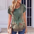thumbnail image 1 of Spring Tops for Women Womens Tops under $5 Free Shipping Breathable Women Casual Short Sleeve Flared Sleeves V-Neck Solid Loose T-Shirt Blouse Tops Gifts for Women, 1 of 7