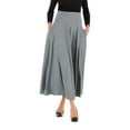 thumbnail image 1 of Spring Tops for Women Long Skirts Women Solid Color High Waist Pleated A Line Long Skirt Front Slit Belted Maxi Gifts for Women, 1 of 1