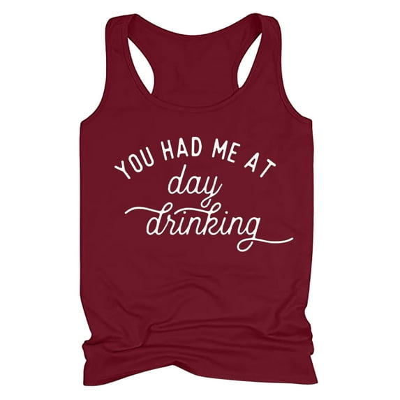 Spring Tops for Women Crop Tops for Women's Drinking Tank Tops Adult Girls Summer Beach Funny Graphic Racerback Tanks Vest Sayings Blouse